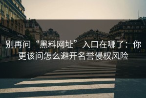 别再问“黑料网址”入口在哪了：你更该问怎么避开名誉侵权风险