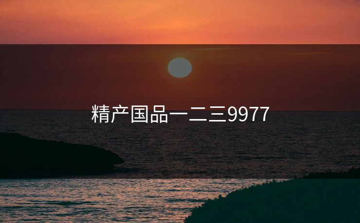 精产国品一二三9977